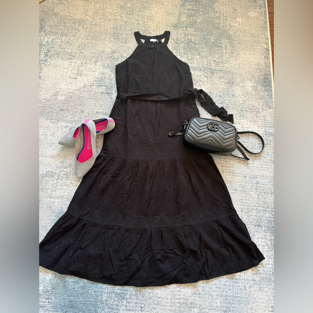 Ecru Black Maxi Dress